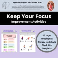 Attention Focus Improvement Executive Functioning Activities Teens Adults ADHD - thumbnail 5 of 9