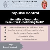 Behaviour Management Impulse Control Worksheets Executive Functioning Activity - thumbnail 9 of 9