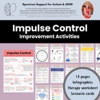 Behaviour Management Impulse Control Worksheets Executive Functioning Activity - thumbnail 1 of 9