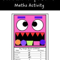 Feed the Shape Beast! Stage 1 2D Shapes Craft & Recording Activity - thumbnail 2 of 2