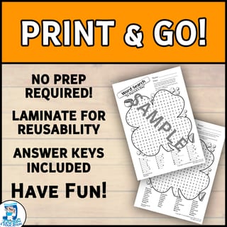 Celebrate St Patrick's Day | Engaging 4-Leaf Clover Word Searches! Print & Go! - image 2 of 3