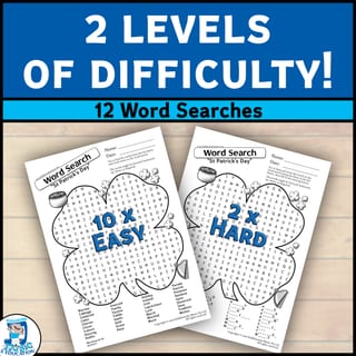 Celebrate St Patrick's Day | Engaging 4-Leaf Clover Word Searches! Print & Go! - image 3 of 3