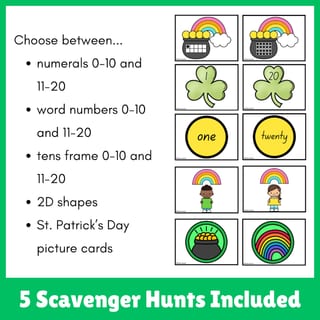5 St. Patrick's Day Scavenger Hunts | Number | 2D Shape | Foundation | Year 1 - image 2 of 4