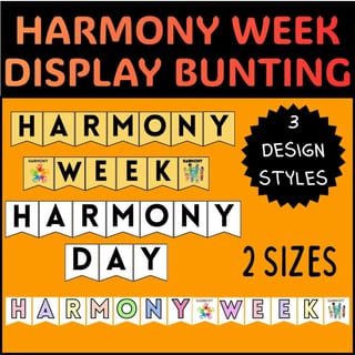 Harmony Week Bunting Display | Harmony Day Bulletin Board Lettering Display - image 1 of 4