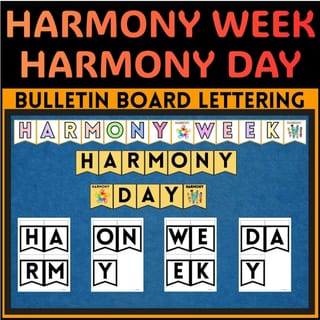 Harmony Week Bunting Display | Harmony Day Bulletin Board Lettering Display - image 2 of 4
