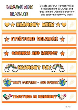 Harmony Week Bracelets | Harmony Day Bracelets | Harmony Week Paper Chain - image 3 of 4