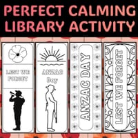 ANZAC Day Bookmarks to Colour | Print-and-Go Bookmarks | LEST WE FORGET - thumbnail 2 of 4