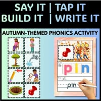 SATPIN CVC Word Building Mats | Kindergarten Phonics Activity  | ESL Blending & Segmenting + Visuals - thumbnail 2 of 4