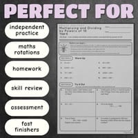 FREE Multiplying & Dividing by Powers of 10 | Grade 6 Math Worksheet - thumbnail 4 of 4
