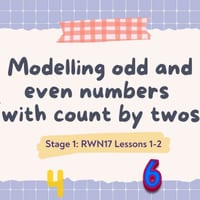 Stage 1 Maths EAST Aligned | RWN17 & GM7 | Measuring Length + Odd & Even Numbers | Lessons 1-5 - thumbnail 4 of 7