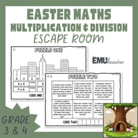Easter Multiplication & Division Escape Room Arrays Strategies Problem Solving - thumbnail 1 of 9