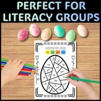Easter Colour by SATPIN CVC Words | Phonics Colour by Code Decoding Activity - thumbnail 3 of 3