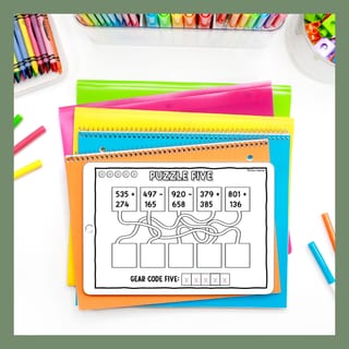 3-Digit Addition & Subtraction Skills Valentine’s Day Logic Puzzle Escape Room - image 6 of 9