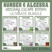 Year 1 & 2 Holiday Number & Algebra Escape Room Ultimate Bundle - thumbnail 1 of 8