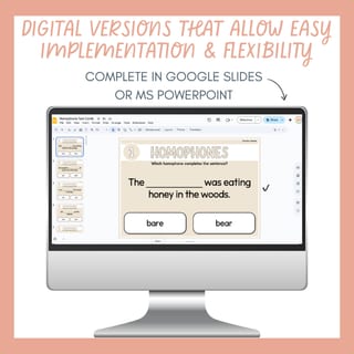 Homonym Task Card Bundle Homographs & Homophones Improve Grammar & Vocabulary - image 4 of 8