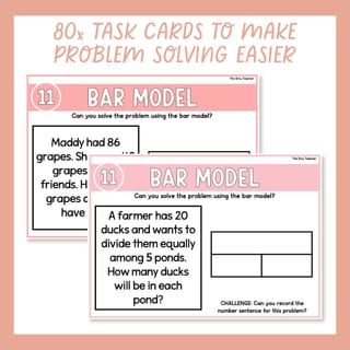 Addition, Subtraction, Multiplication & Division Word Problems Bar Model Bundle - image 2 of 8