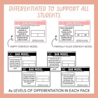 Addition, Subtraction, Multiplication & Division Word Problems Bar Model Bundle - thumbnail 3 of 8