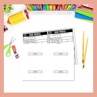 Addition, Subtraction, Multiplication & Division Word Problems Bar Model Bundle - image 7 of 8