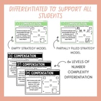 2 & 3-Digit Addition & Subtraction Word Problem Task Cards Compensation Strategy - thumbnail 4 of 9