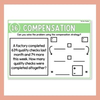 2 & 3-Digit Addition & Subtraction Word Problem Task Cards Compensation Strategy - thumbnail 9 of 9
