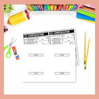 2 & 3-Digit Addition & Subtraction Word Problem Task Cards Compensation Strategy - image 8 of 9