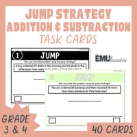 2 & 3-Digit Addition & Subtraction Word Problems Jump Strategy Open Number Line - thumbnail 1 of 9