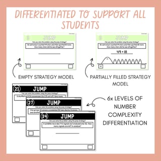 2 & 3-Digit Addition & Subtraction Word Problems Jump Strategy Open Number Line - image 4 of 9