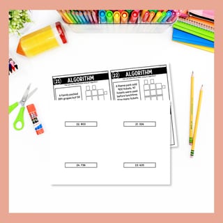 2 & 3-Digit Addition & Subtraction Word Problems Written Algorithm & Regrouping - image 8 of 9