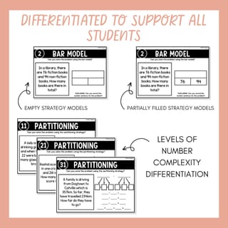 Addition & Subtraction Strategies Word Problem Task Cards Bundle 2- & 3-Digit - image 3 of 8