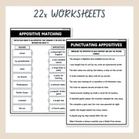 Appositive Worksheet Essential & Nonessential Improve Grammar & Sentence Writing - thumbnail 3 of 8