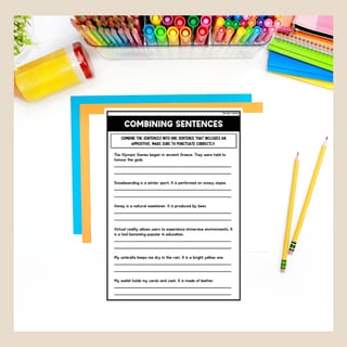 Appositive Worksheet Essential & Nonessential Improve Grammar & Sentence Writing - image 6 of 8