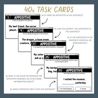 Appositive Bundle Essential & Nonessential Improve Grammar & Sentence Writing - image 5 of 8