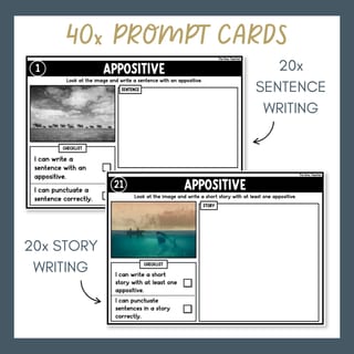 Appositive Bundle Essential & Nonessential Improve Grammar & Sentence Writing - image 4 of 8