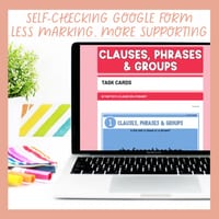 Clauses Phrases & Groups Task Cards Independent Dependent Adverbial Adjectival Prepositional - thumbnail 3 of 8