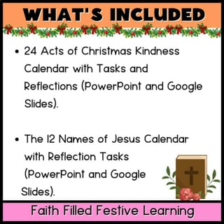 Christmas Advent Bible Activities for Grades 4-6 | Scripture & Reflection - image 3 of 5