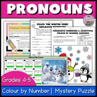 Pronoun Worksheets | Personal Relative Reflexive Possessive Packet Grade 4-5 - thumbnail 1 of 5
