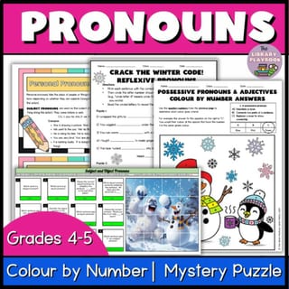 Pronoun Worksheets | Personal Relative Reflexive Possessive Packet Grade 4-5 - image 1 of 5