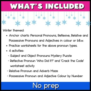 Pronoun Worksheets | Personal Relative Reflexive Possessive Packet Grade 4-5 - image 3 of 5