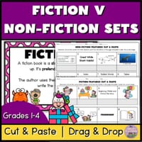 Fiction vs. Nonfiction Text Features | Library & English Literacy Skills Grades 1-3 - thumbnail 1 of 4