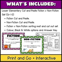 Fiction vs. Nonfiction Text Features | Library & English Literacy Skills Grades 1-3 - thumbnail 2 of 4