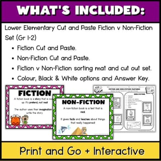 Fiction vs. Nonfiction Text Features | Library & English Literacy Skills Grades 1-3 - image 2 of 4