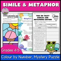 Simile & Metaphor Worksheets | Figurative Language Practice Activities | 4th-5th - thumbnail 1 of 5