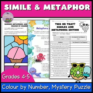 Simile & Metaphor Worksheets | Figurative Language Practice Activities | 4th-5th - image 1 of 5