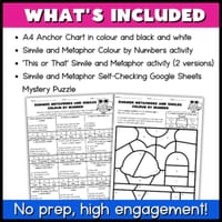 Simile & Metaphor Worksheets | Figurative Language Practice Activities | 4th-5th - thumbnail 3 of 5
