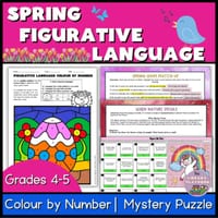 Spring Figurative Language 4th-5th | Simile Metaphor Hyperbole | Digital & Print - thumbnail 1 of 5