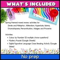 Spring Figurative Language 4th-5th | Simile Metaphor Hyperbole | Digital & Print - thumbnail 3 of 5