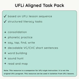 UFLI-Aligned Phonics Task Pack | Lesson 11 | Nasalised Aa /a/ - image 2 of 4