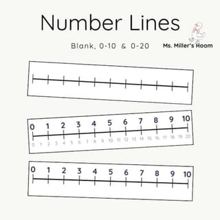 Number Lines Freebie | Blank, 0-10 & 0-20 - image 1 of 4