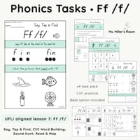 UFLi-Aligned Phonics Task Pack | Lesson 7 | Ff /f/ - thumbnail 1 of 4