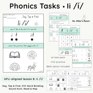 UFLi-Aligned Phonics Task Pack | Lesson 8 | Ii /i/ - image 1 of 4